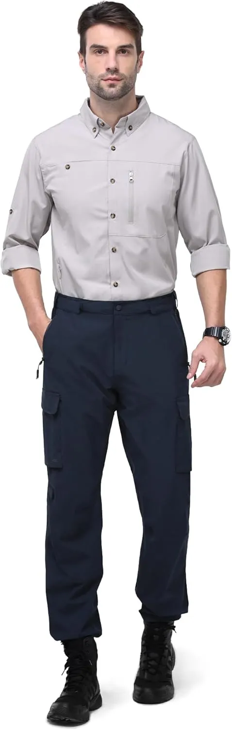 33,000ft Men's Rain Pants Waterproof Lightweight Breathable Golf Over Pants for Hiking Travel Cycling Outdoor