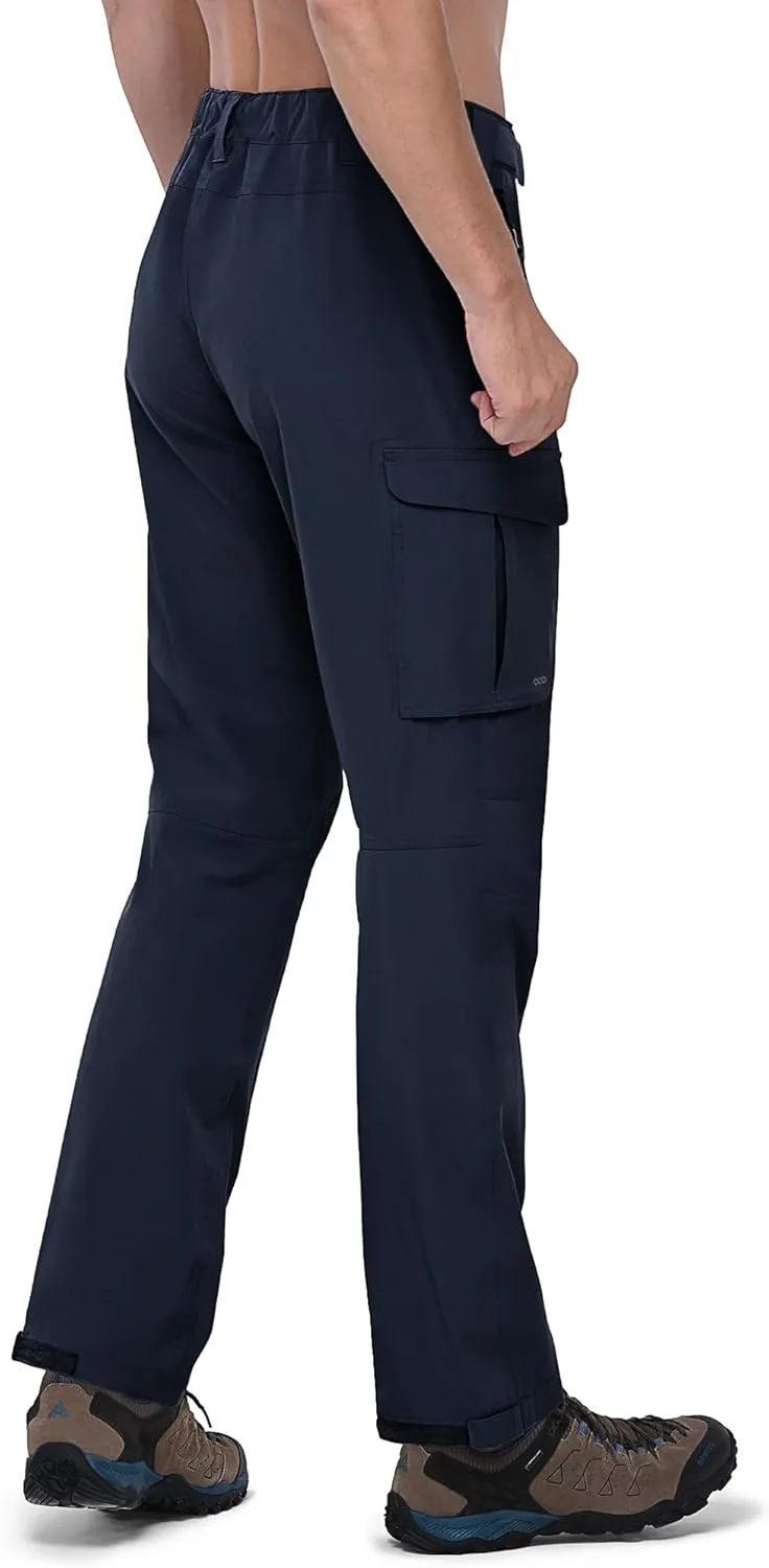 33,000ft Men's Rain Pants Waterproof Lightweight Breathable Golf Over Pants for Hiking Travel Cycling Outdoor