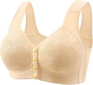 Daisy Bras for Older Women, Front Snap Closure Bras,with Move Padded Comfort Bra for Senior Women