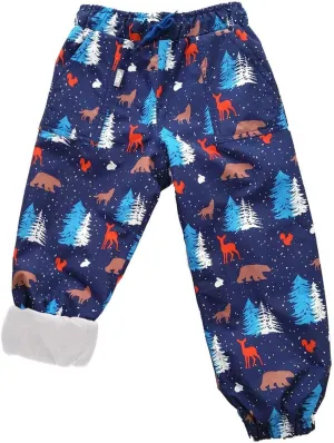 JAN & JUL Kids Toddlers Boys Girls Cozy Dry Water-Proof Rain Snow Pants
