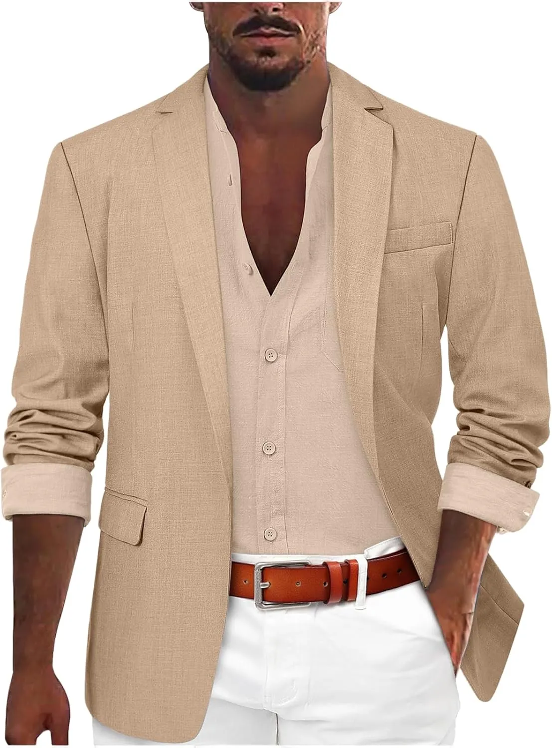 Men's Casual Blazer Suit Jackets Slim Fit Lightweight Sports Coats One Button Busniess Jacket Blazers for Men