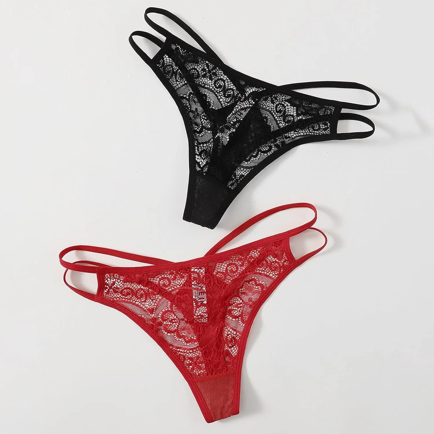 Sinzelimin 3 Pack Briefs for Womens Sexy Hipster Panties Lace Thongs G-Pants Lingerie Underwear Boyshorts Underpants