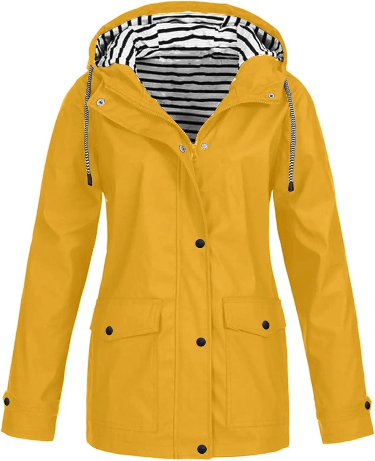 Winter Jackets for Women Raincoat Women Waterproof Long Hooded Outdoor Coats Windbreaker Travel Lightweight Jacket