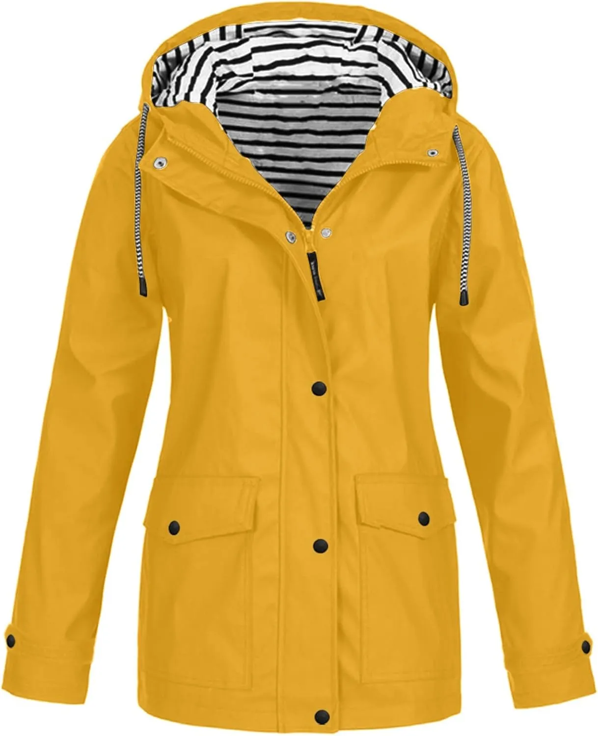 Winter Jackets for Women Raincoat Women Waterproof Long Hooded Outdoor Coats Windbreaker Travel Lightweight Jacket