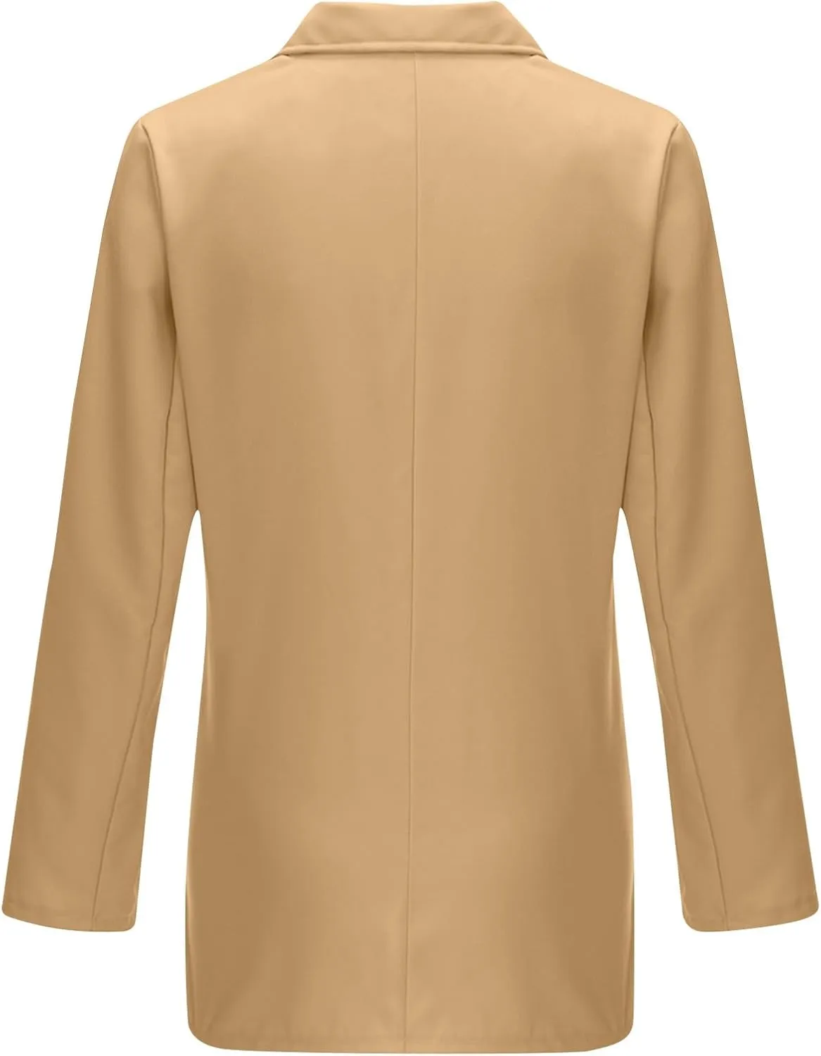 Wkishenl Blazers for Women Casual Long Sleeve Lapel Blazer Jackets Solid Button Open Front Jacket Plus Size Business Coats