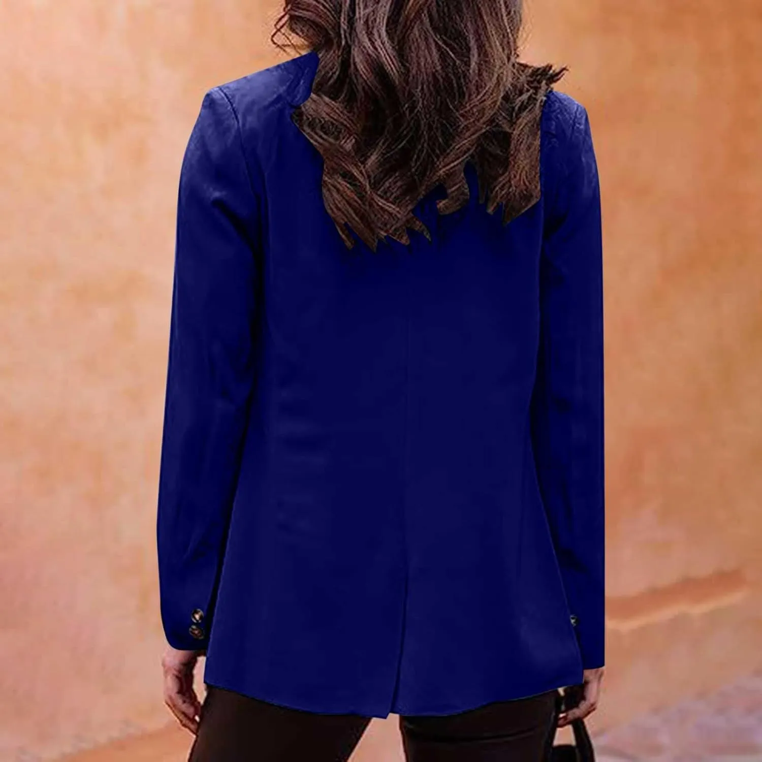 Xiaojmake Womens Business Jackets Cuffed Long Sleeve Open Front Blazer Coats Stylish Office Casual Versatile Jacket Work Suit