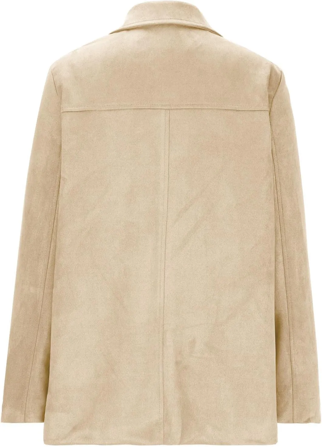 Xiaojmake Women's Suede Blazer Jacket Oversized Old Money Aesthetic Faux Leather Coat Fall Fashion Trends Y2k Outerwear