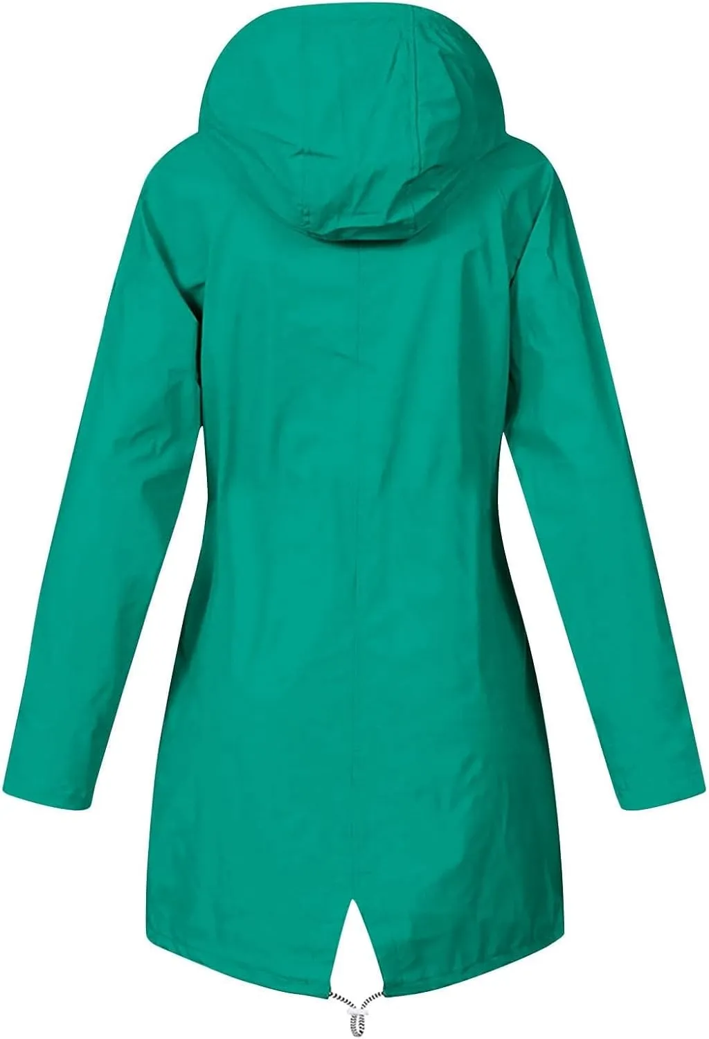 ZEFOTIM Womens Rain Jacket with Hood Waterproof Light Weight Casual Raincoat with Pockets Zip Up Travel Hiking Jackets